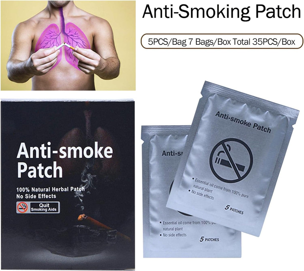 Beisaqi™ - Lot de 20 Patchs Transparent pour Arrêter de Fumer