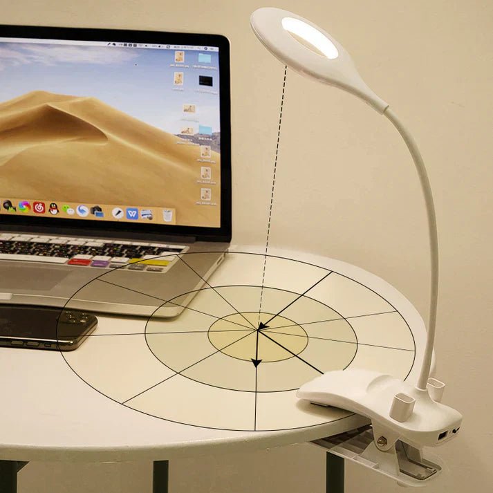 Lampe de Bureau Pliable Rechargeable avec Pince