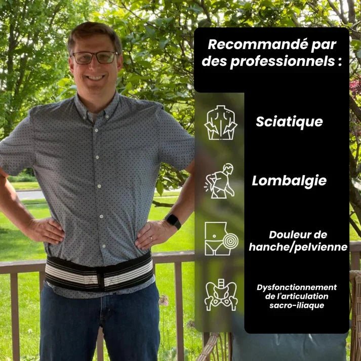 Ceinture PhysioMedic Soulagea™ | Soulage les maux de dos et la sciatique