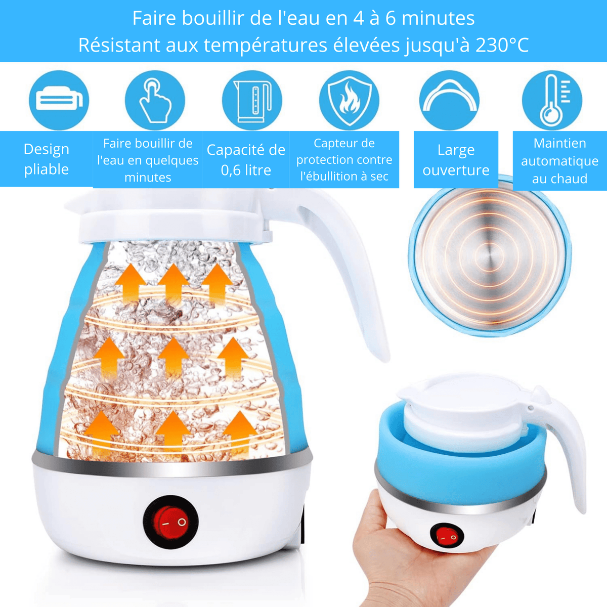 Bouilloire de Voyage Pliable Voyajet - Hodamart