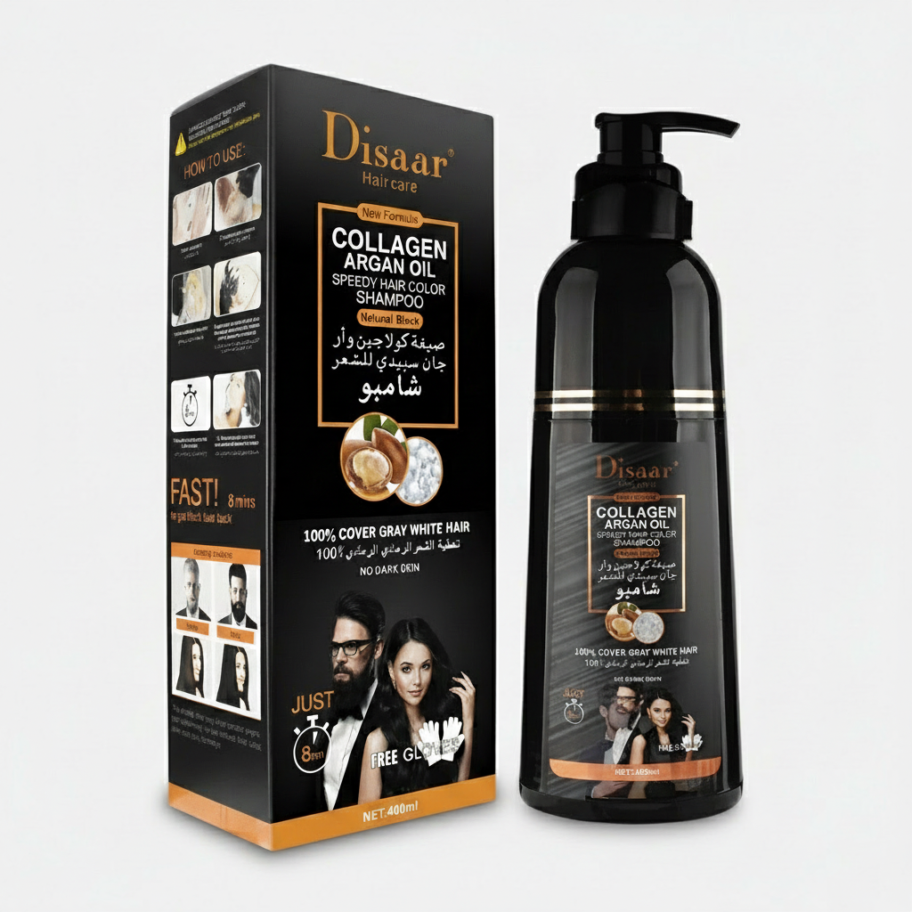 DISAAR huile d'Argan Marocaine -Eliminez les Cheveux Gris ! | Garantie Satisfait ou Remboursé