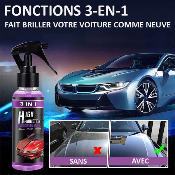 SPRAY |3 EN 1| DE REVÊTEMENT DE VOITURE RAPIDE AMÉLIORÉ |2024|