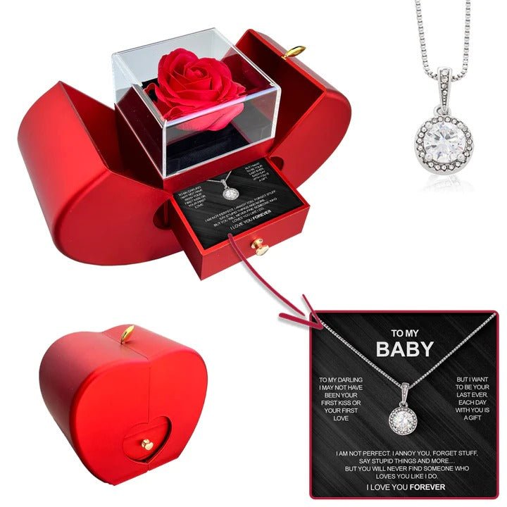 ÉCLAT D'ÉTERNITÉ - BOÎTE À BIJOUX ROSE PRÉSERVÉE
